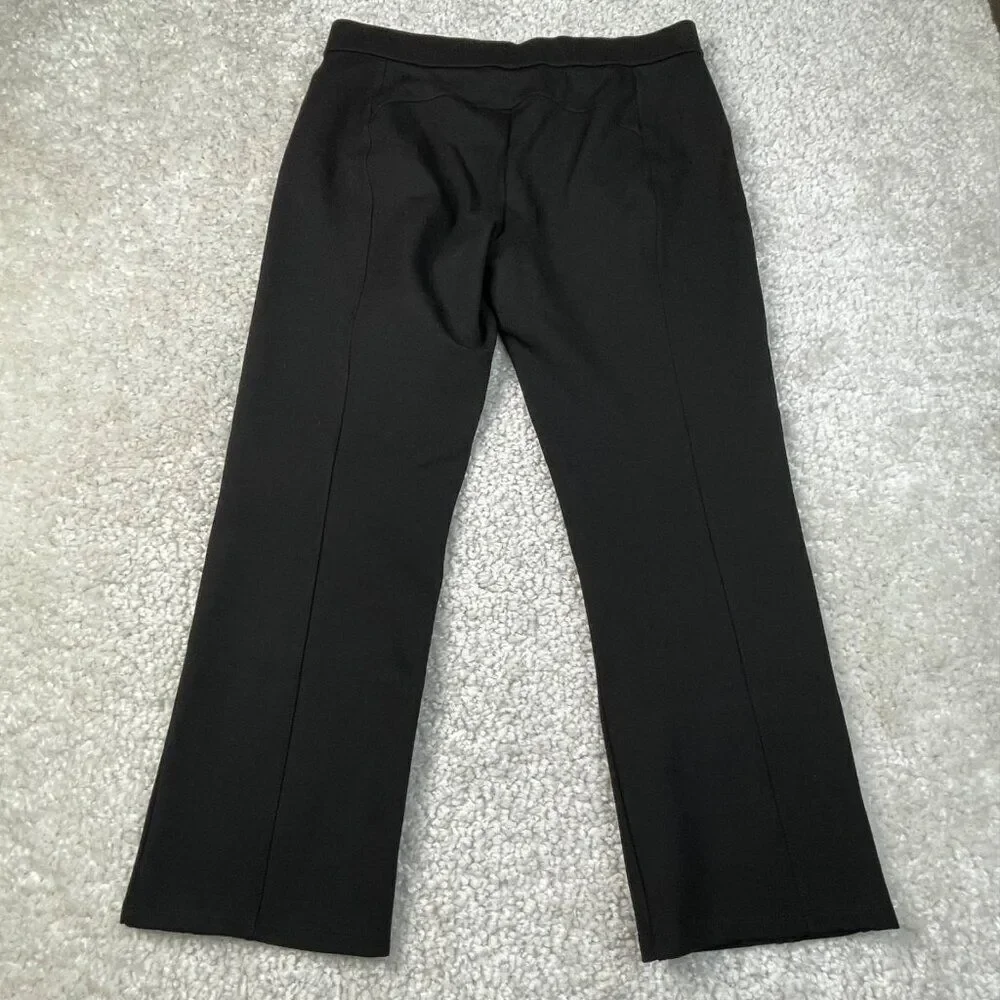 Tory Burch Stacey Ponte Crop Pants Black Womens Large